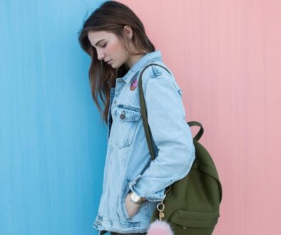 woman brunette denim jacket fashion 2564660